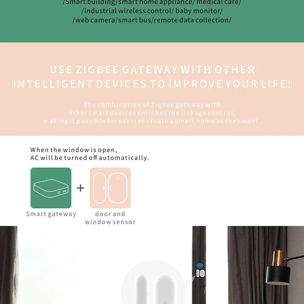Tuya ZigBee 3.0 Smart Gateway Hub Smart Home Bridge Smart Life APP Wireless Remote Controller Works with Alexa Google Home